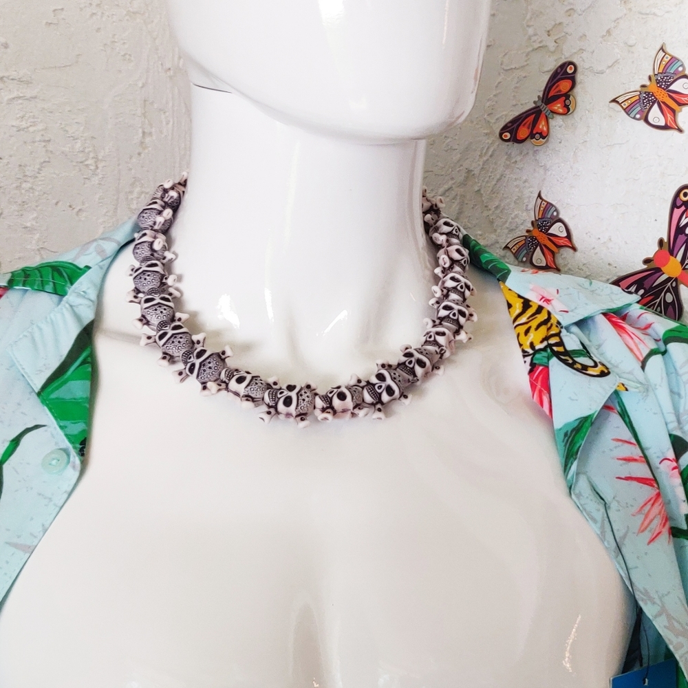 Skull and bones necklace